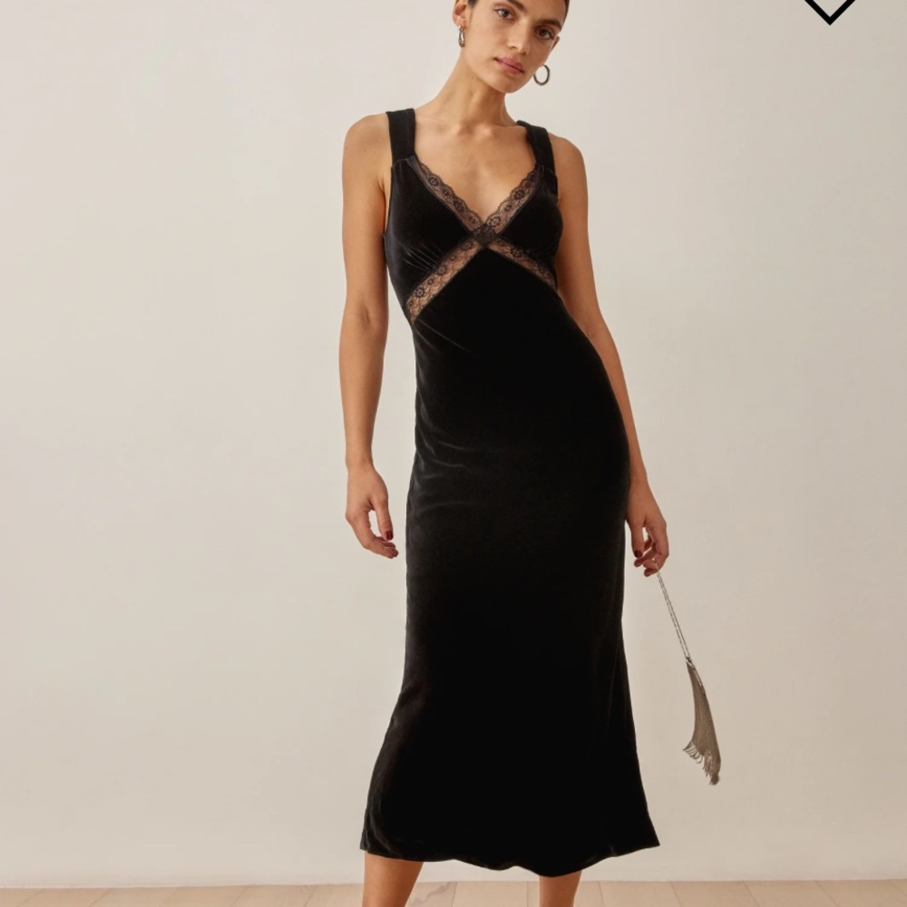 Reformation Lorenzo Velvet Dress